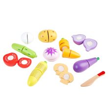 play food for children toy food sets wooden toys vegetables cutting set